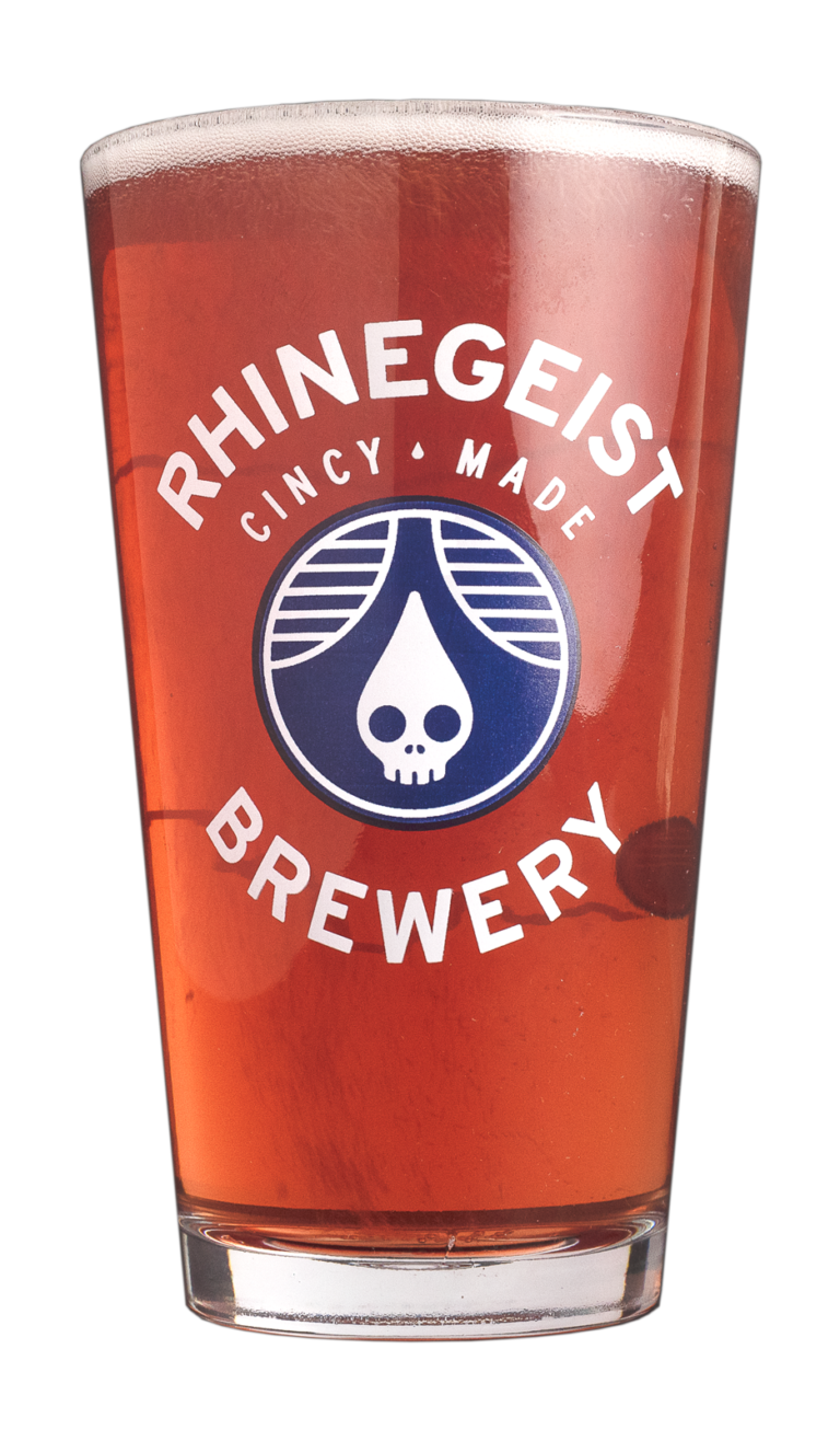 Pint of rosé ale in Rhinegeist glass