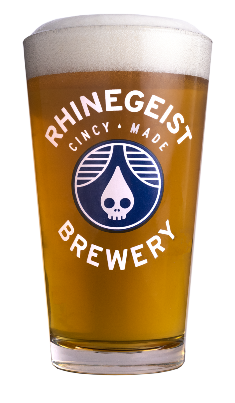pint of pale ale in Rhinegeist glass