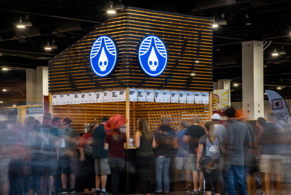 Rhinegeist brewery endcap at GABF 208