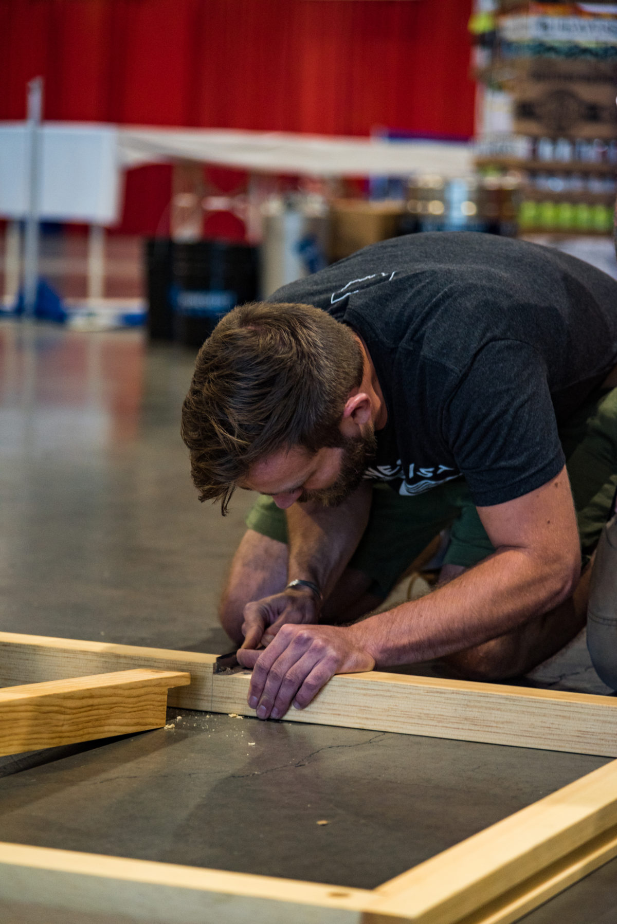 Rhinegeist brewery constructing endcap for GABF 2018