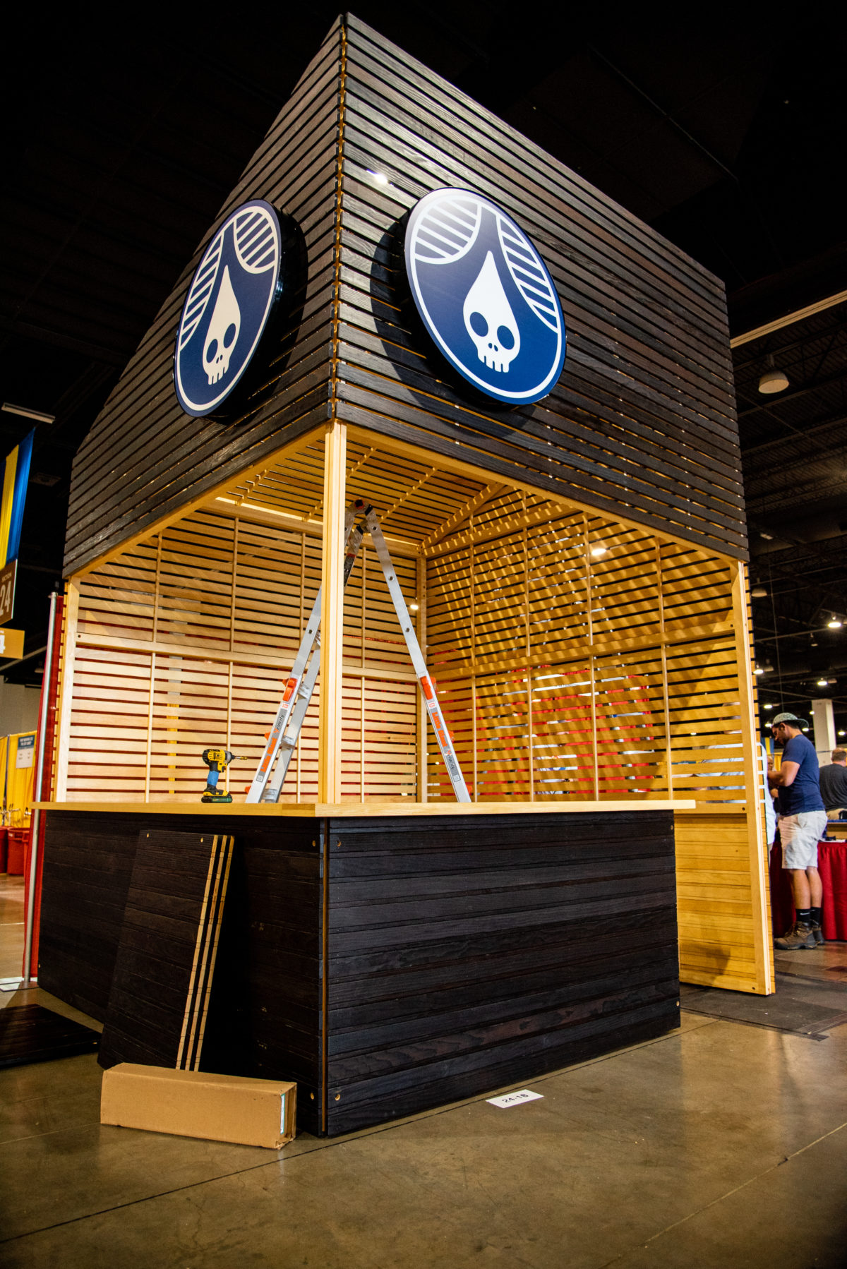 Rhinegeist brewery constructing endcap for GABF 2018