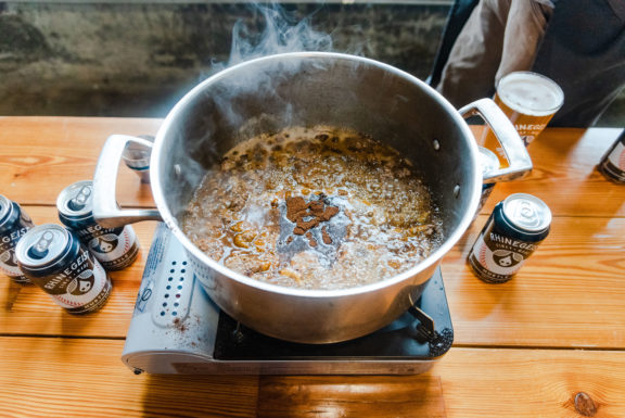 Chili with Rhinegeist Hustle IPA