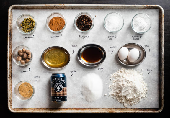 flat-lay of ingredients for recipe